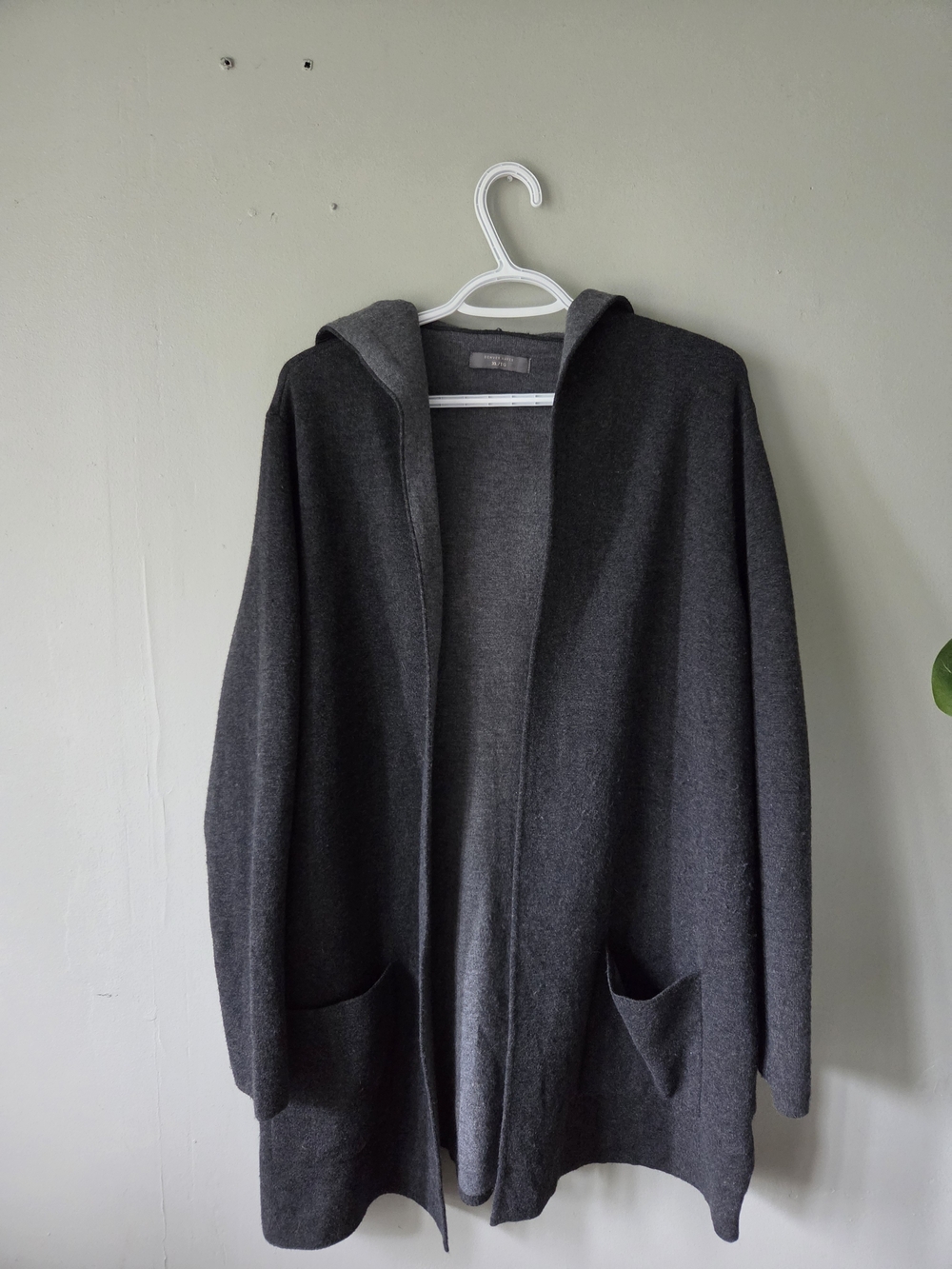 Denver Hayes Dark Gray Hooded Open Cardigan Jacket